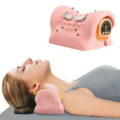 Electric Heated EMS Pulse Cervical Traction Pillow with Six Levels of Heat Neck Massager and Shoulder Stretcher Massage Products